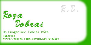 roza dobrai business card