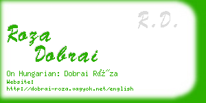 roza dobrai business card